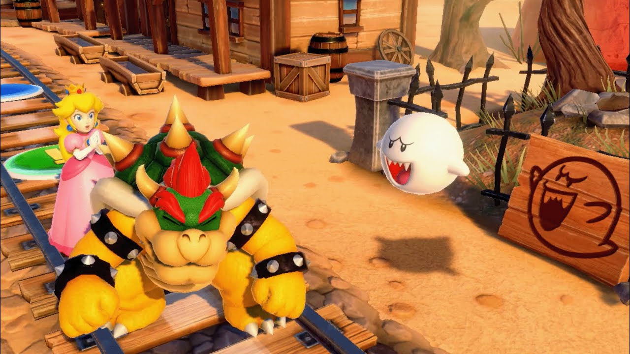 Super Mario Party Jamboree - Bowser vs Shy Guy vs Ninji vs Monty Mole - Western Land