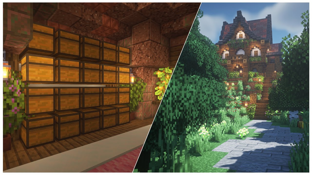 【マイクラ実況】倉庫の内装と階段・道を作る。 #12【マインクラフト】