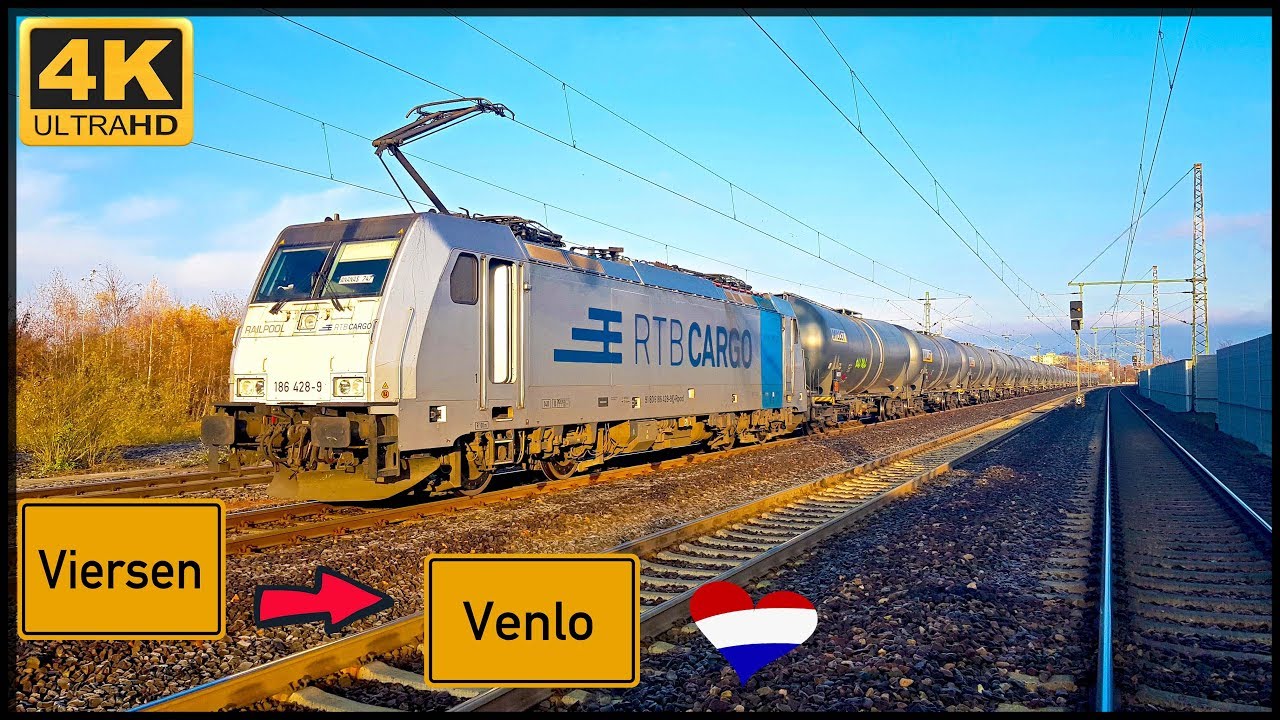 【4K】 Führerstandsmitfahrt Viersen GBF nach Venlo über Dülken,Boisheim,Kaldenkirchen