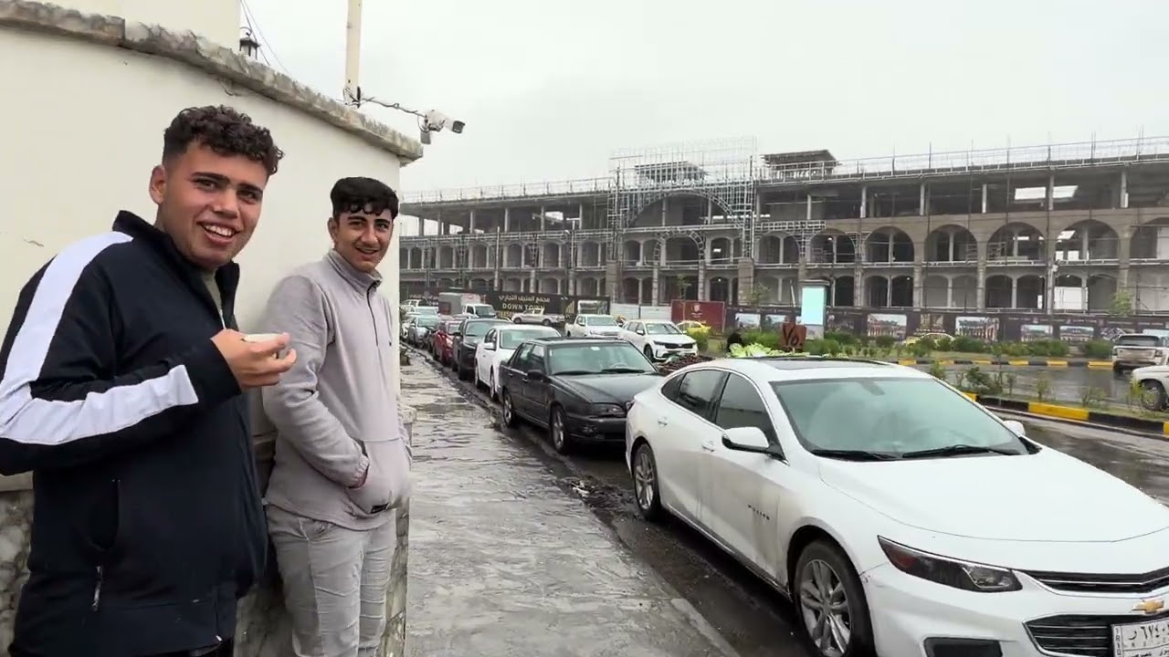 Today in Mosul, at the bridgehead, Baron Hotel, rainy weather اليوم في مدينة الموصل ‏في المطر