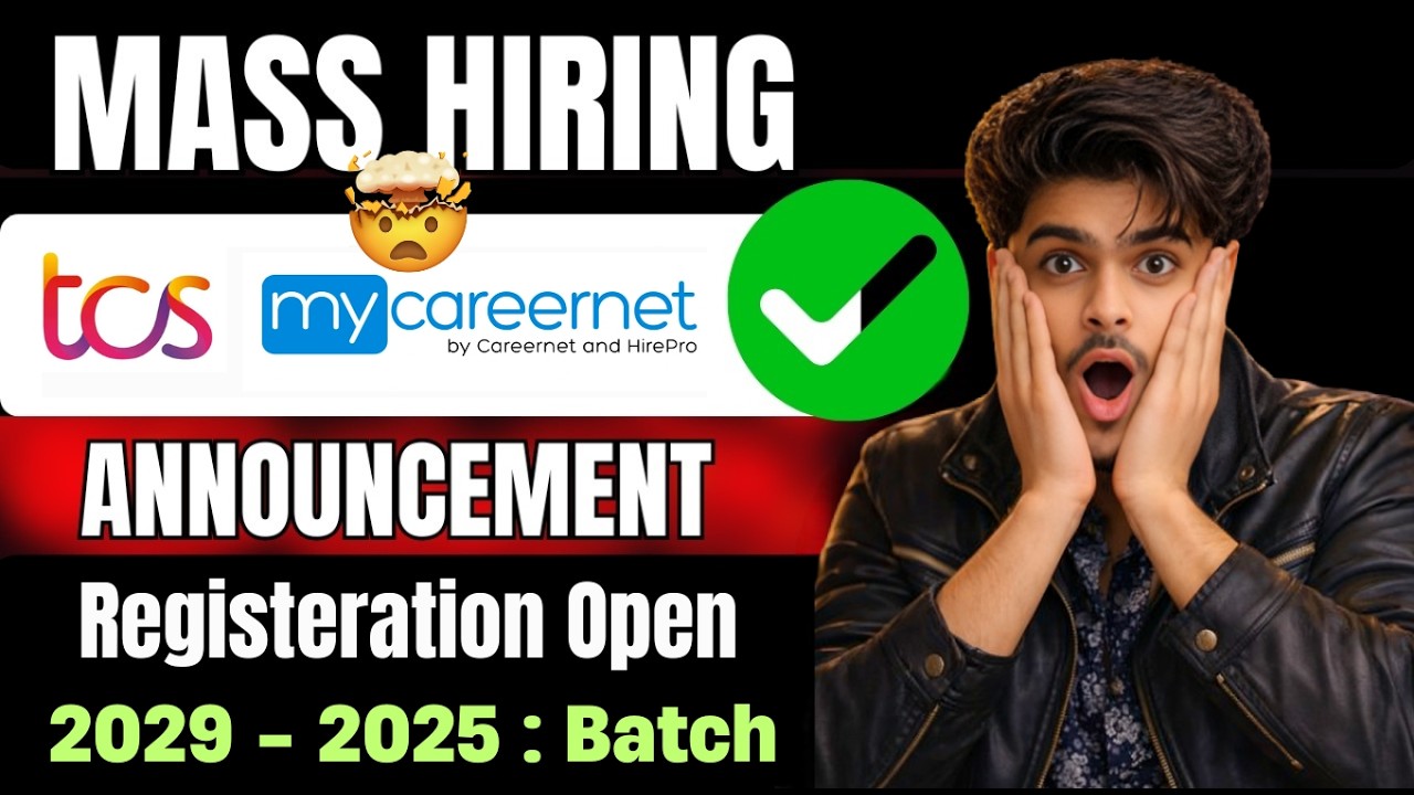😱Finally Tcs Hiring 2025, 2024 Batch | Mycareernet Direct Test Hiring 2025 | 2027, 2028 Batch Hiring