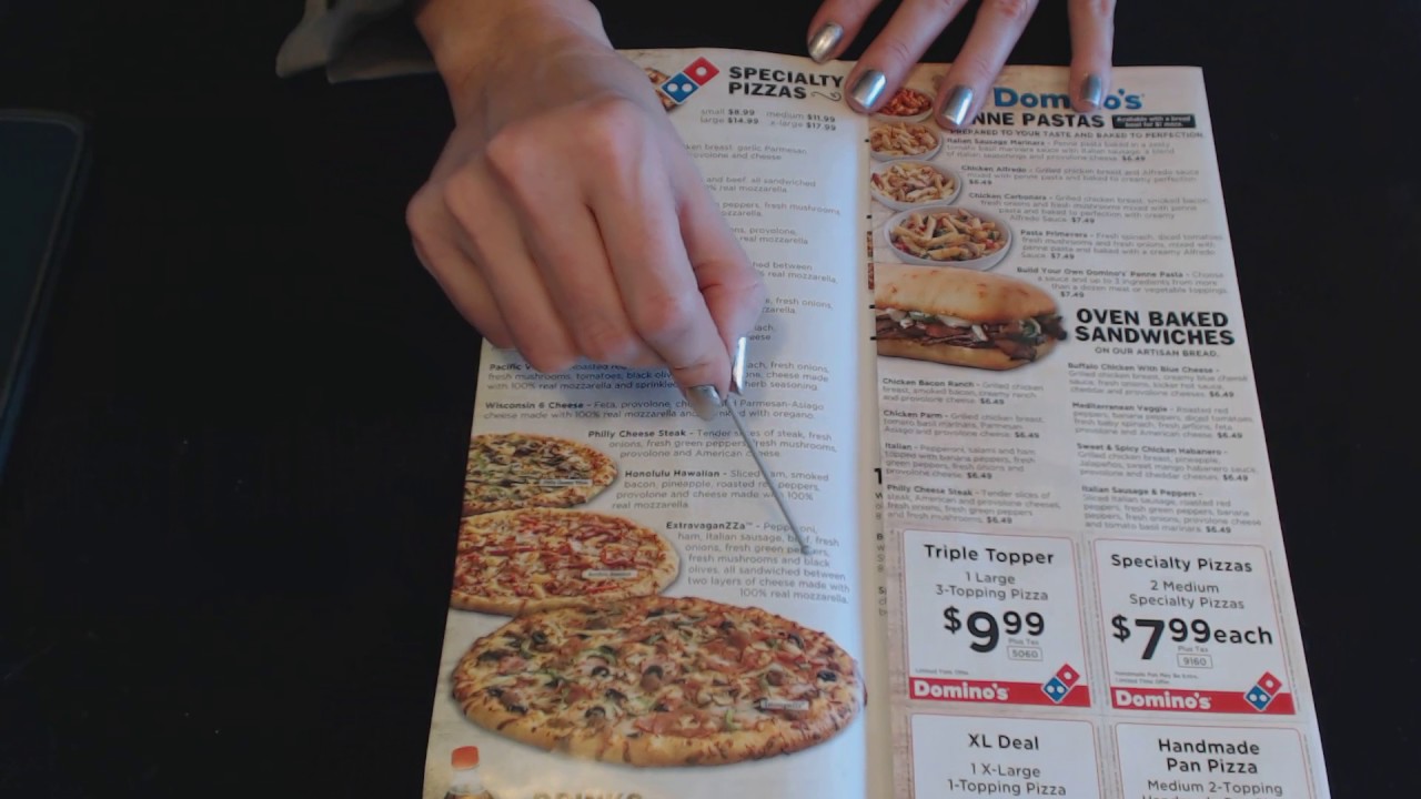 ASMR Soft Spoken ~ Pizza Restaurant Menu Review w/Pointer ~ Southern Accent