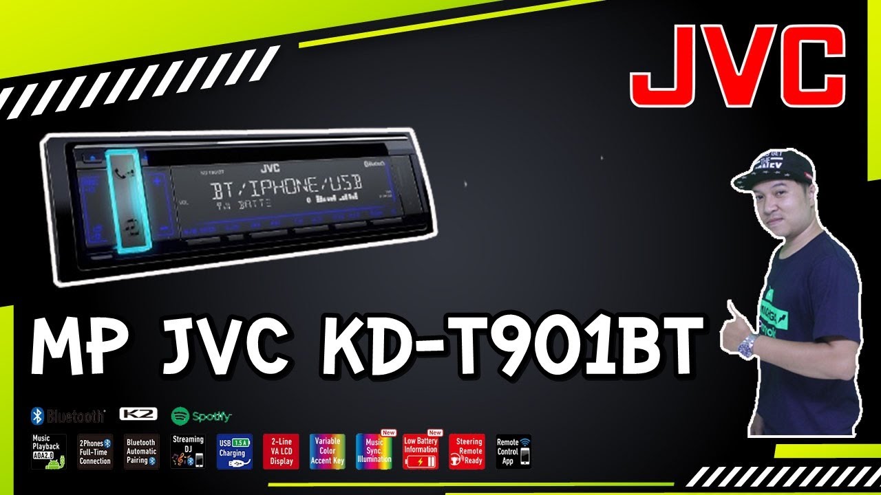 วิทยุติดรถยนต์ MP JVC KD T901BT ราคา 3900 บาท BY P ONE โทร. 084 5260003