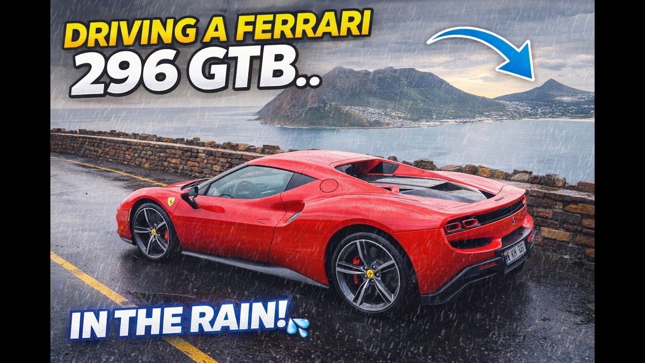 Ferrari 296 GTB in the Rain &ndash; Chapman&rsquo;s Peak POV
