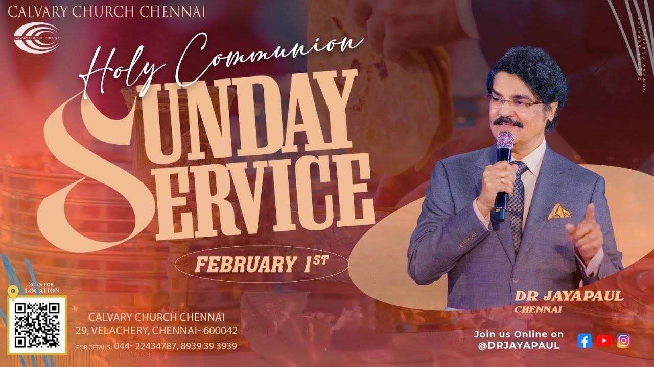 #live #tamil #sundayservice |01-FEB-2026 | Calvary Church Chennai ‪@DrJayapaul‬ #2026
