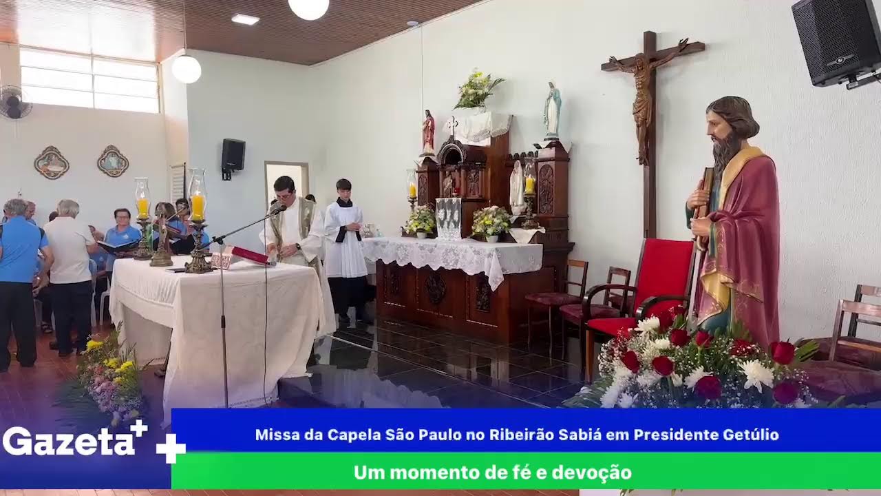 Missa da Capela São Paulo no Ribeirão Sabiá em Presidente Getúlio