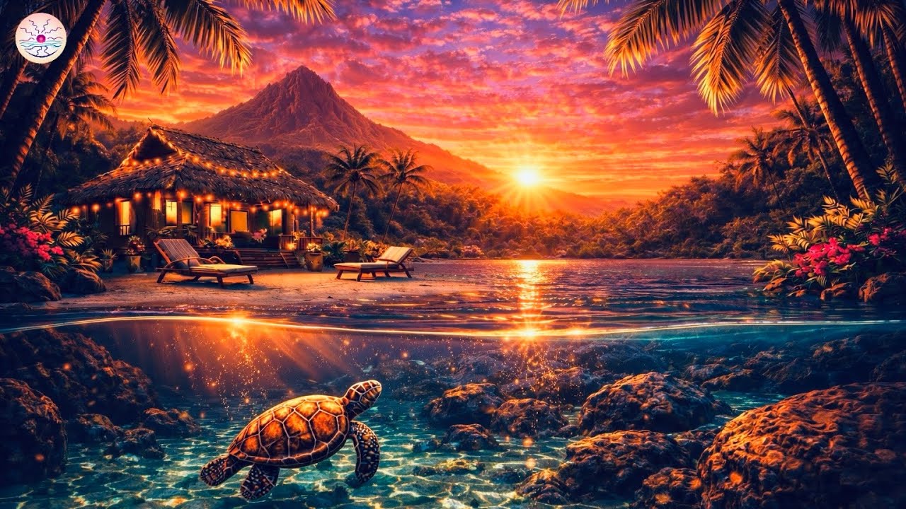 Magical Sunset Paradise | Relaxing Music for Sleep, Focus & Quiet Mind | Dreamy Tropical Ambience