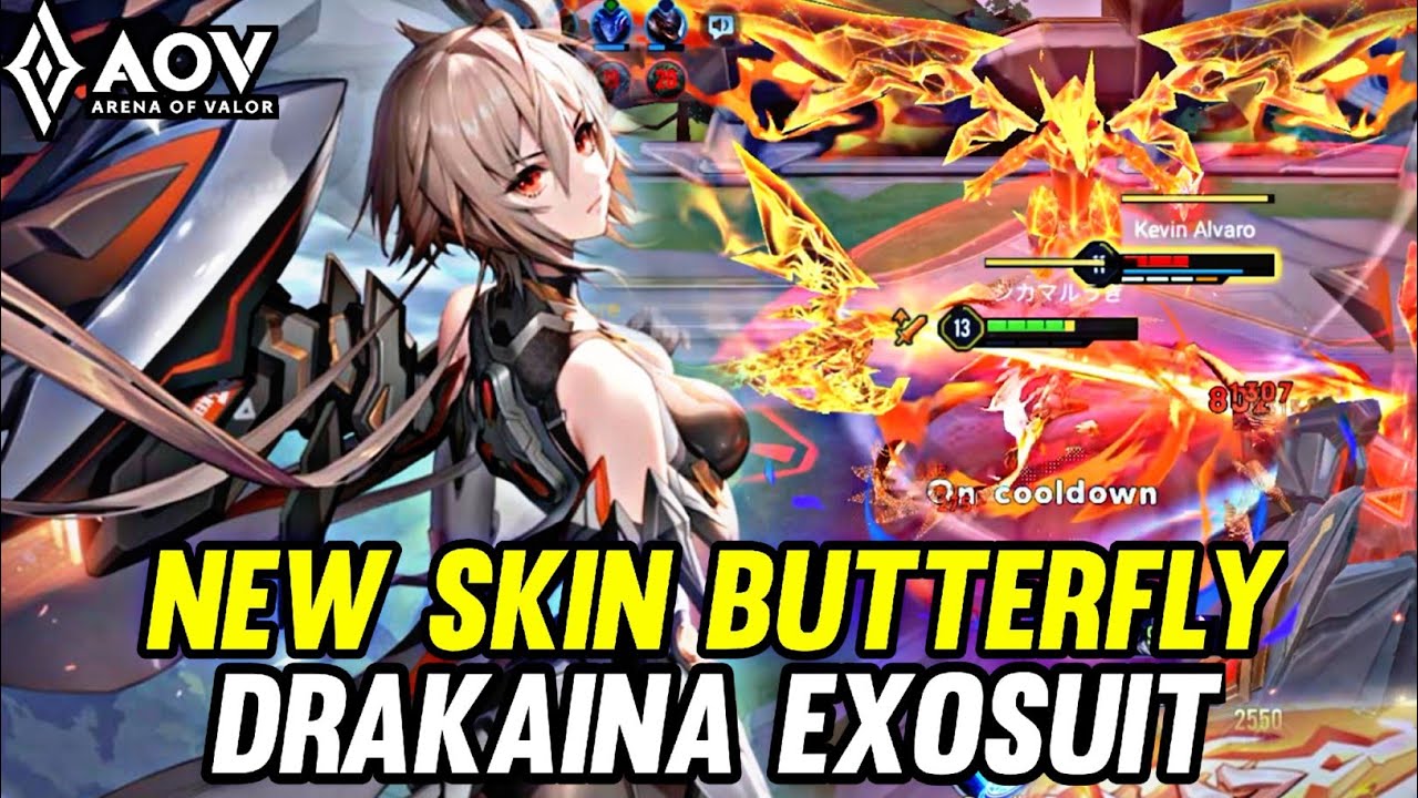 AOV : NEW SKIN BUTTERFLY DRAKAINA EXOSUIT - ARENA OF VALOR LIÊNQUÂNMOBILE ROV