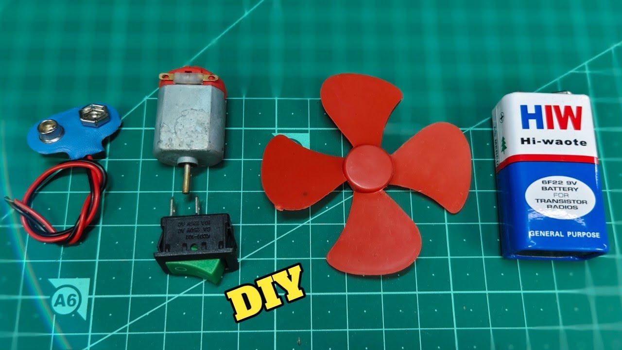 How To Make a Dc9 Volt Battery Fan || At Home
