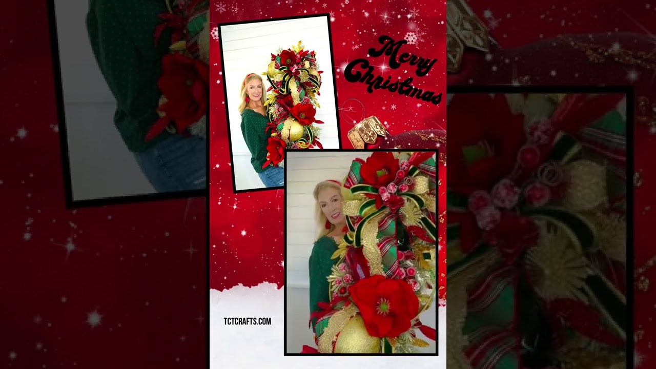 Elegant Red/Gold/Green Christmas Swag