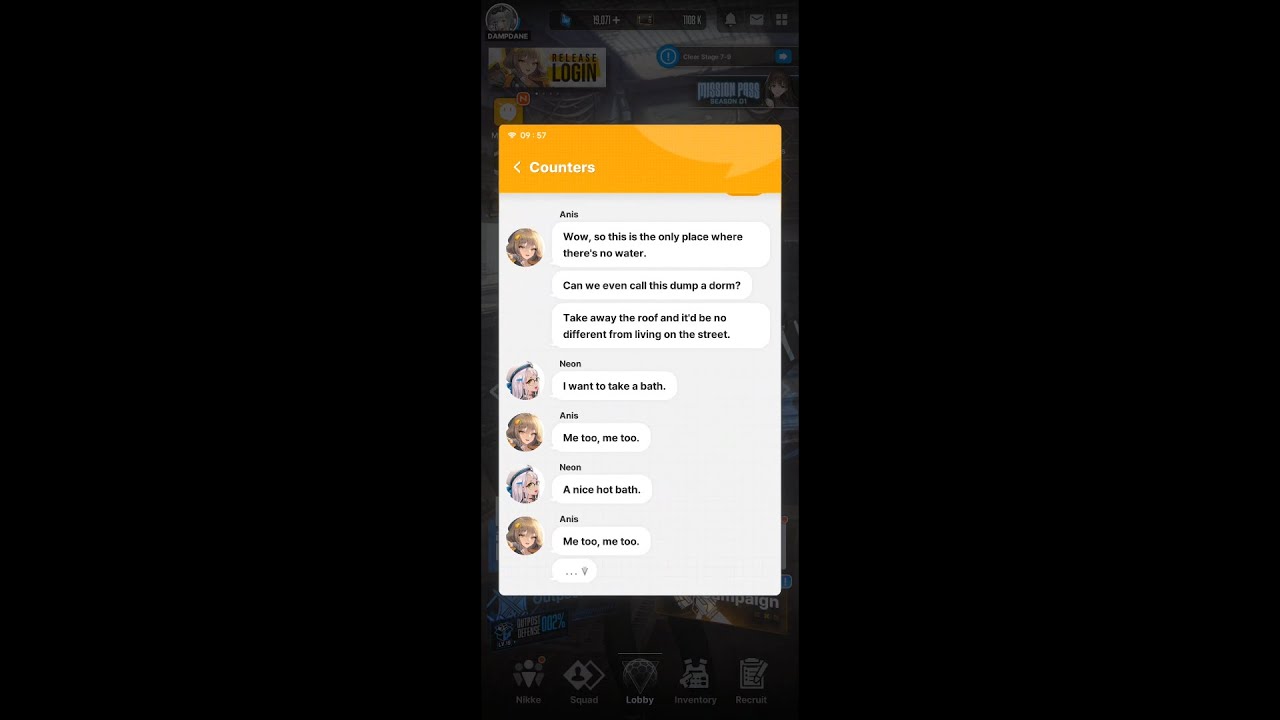 Goddess of Victory: Nikke - Mica's DM messages plus M.M.R. & Counters' group chat