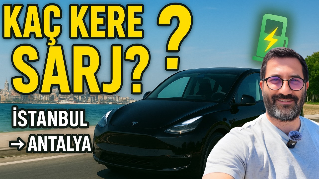 Tesla Model Y SR ile Antalya Yolculuğu! Kaç Kere Şarj Ettik?