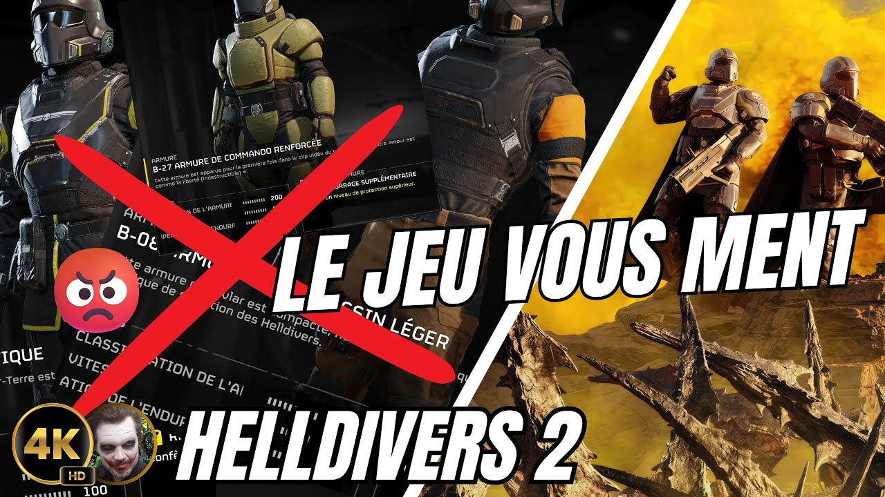 🎮 Helldivers 2 - 😱 Les stats d'armure affichées sont fausses ! 😠