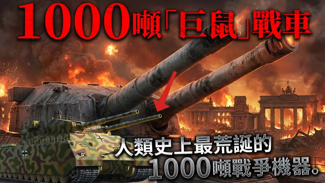 1000噸、雙聯280mm巨炮！希特勒最狂鋼鐵幻夢：讓工程師崩潰的末日巨獸