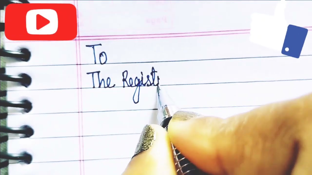 Application for Migration Certificate from University||In English||Sample Handwriting