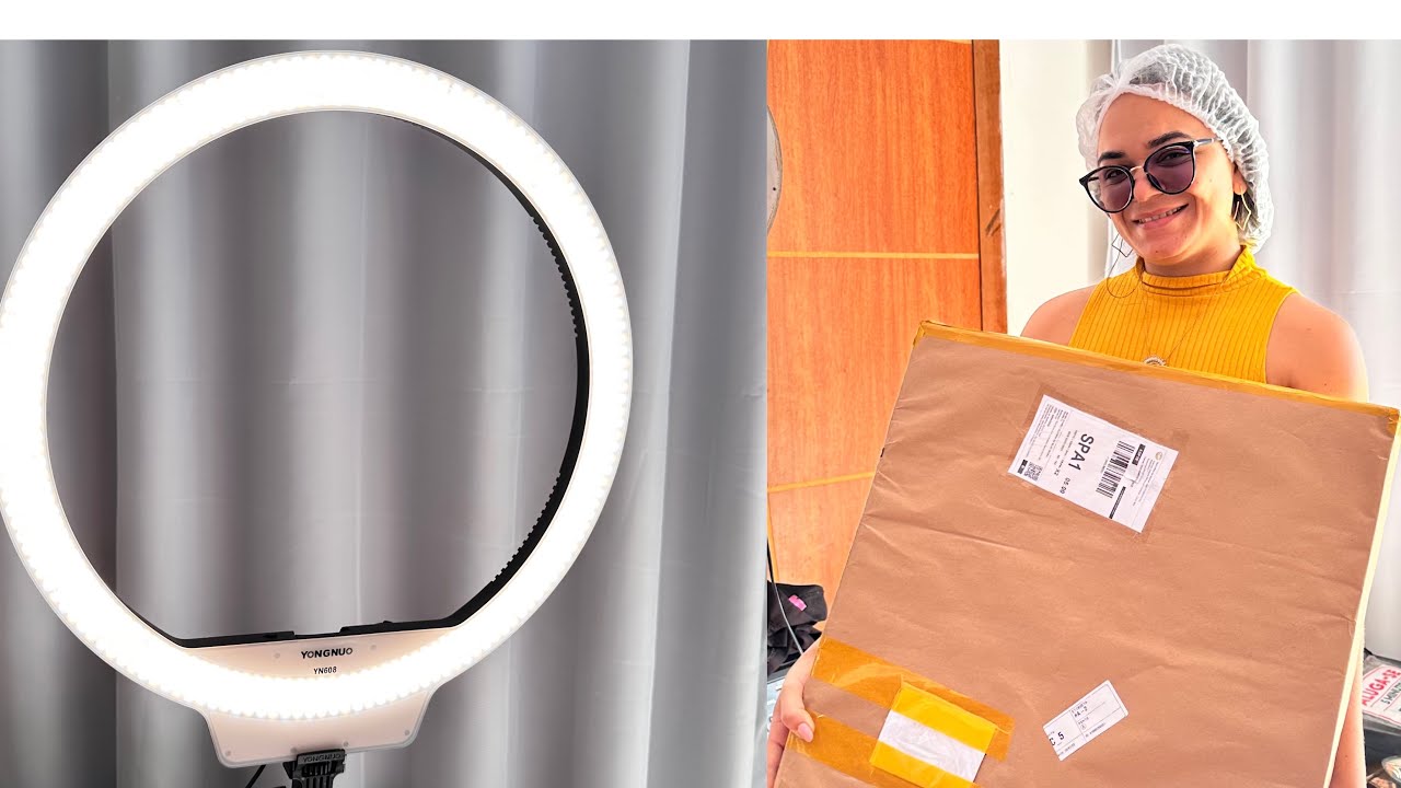 RING LIGHT YONGNUO YN608 e TRIP&Eacute; DA TOMATE COMPREI NO MERCADO LIVRE