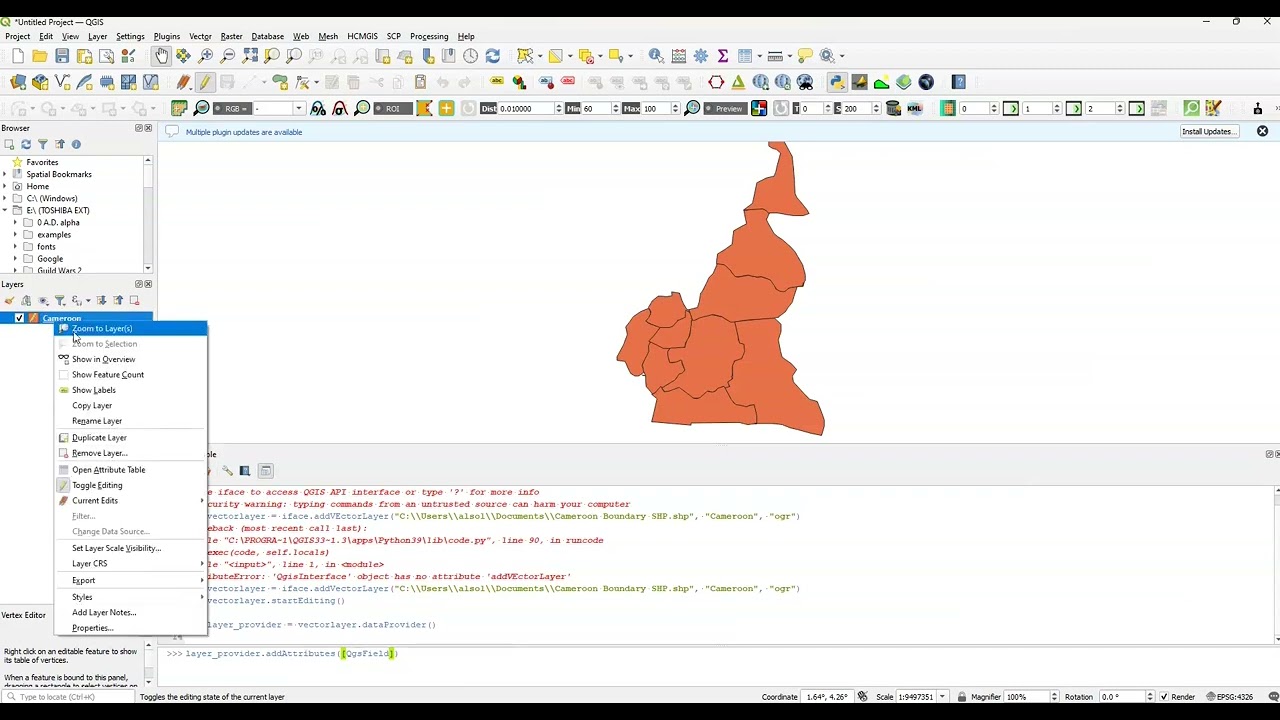 QGIS - Integrating Python Part 2 - Attributes