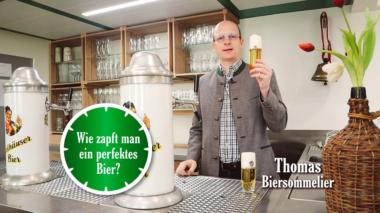 Wie zapft man das perfekte Bier? | 1 Minute Bier mit Distelhäuser