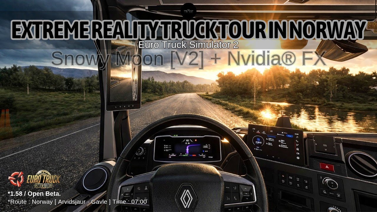 Extreme Reality Truck Tour In Norway-New Renault T [26] Snowymoon V2. & Nvd® FX. ETS2-1.58 Gameplay.