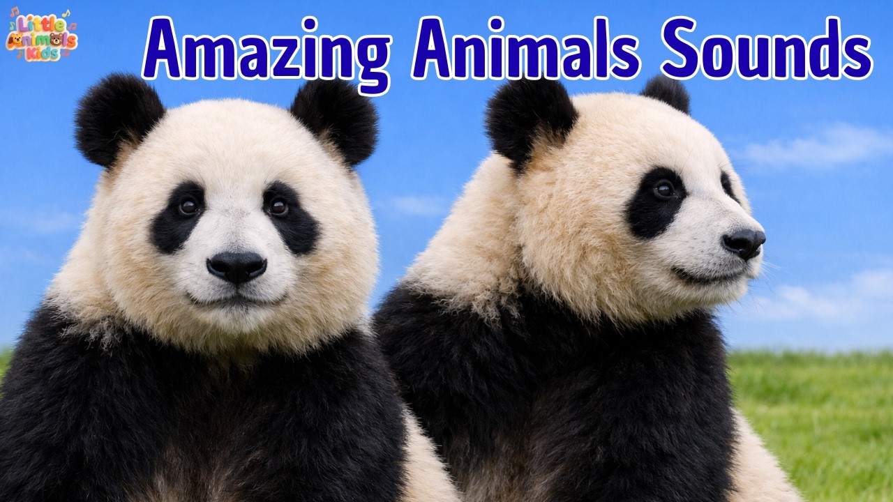 Animal Sounds for Toddlers 🐼🐋  Learn 20 Amazing Animals with Real Photos  Fun Educational Video