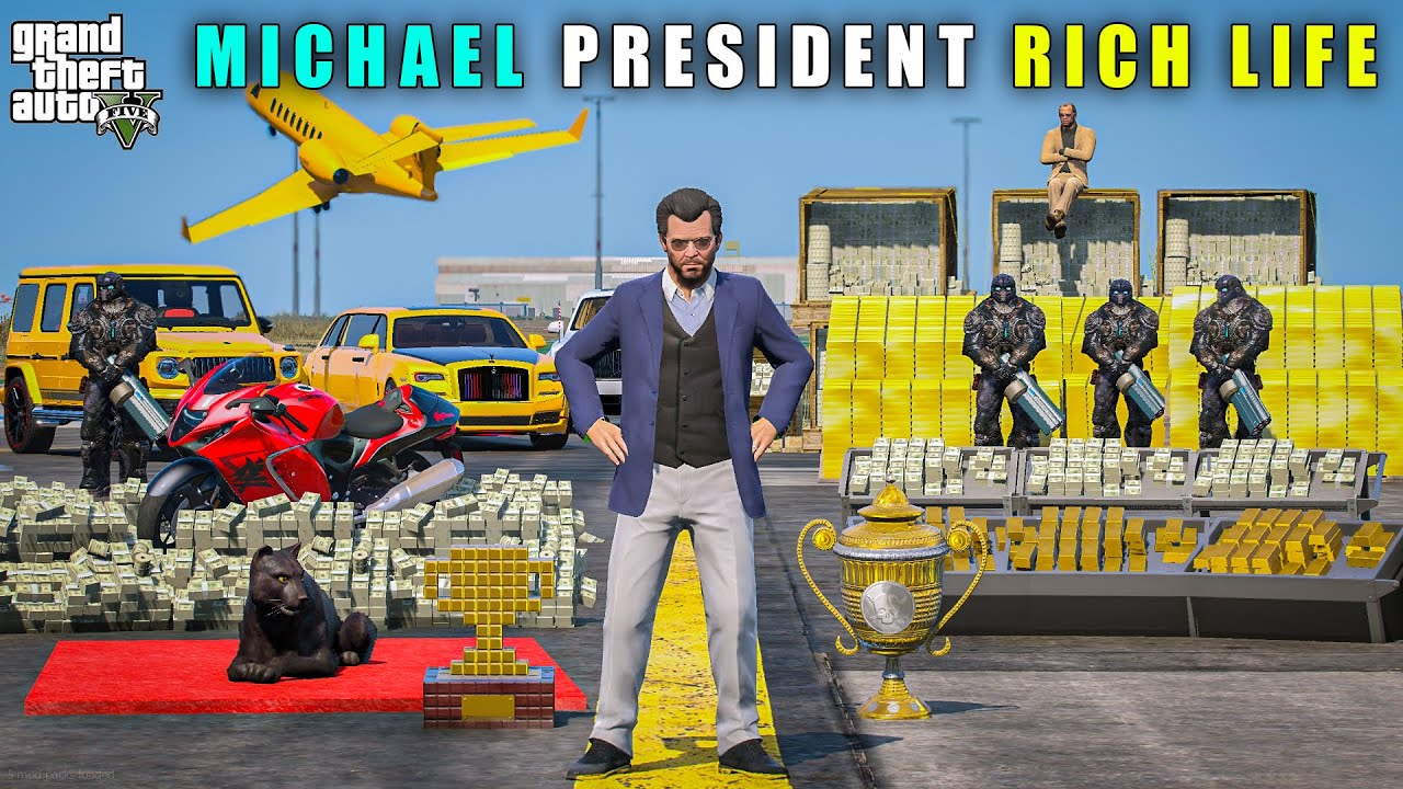 GTA 5 : MICHAEL THE RICHEST PRESIDENT OF LOS SANTOS || BB GAMING