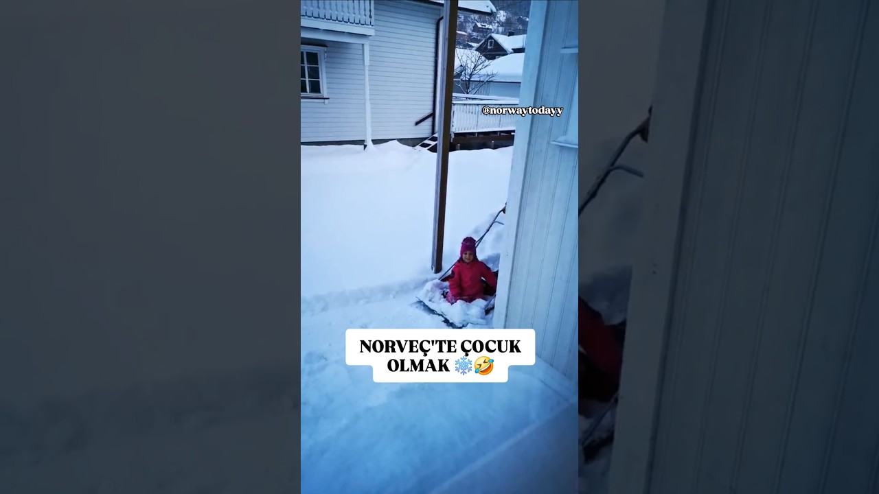 NORVE&Ccedil;'TE &Ccedil;OCUK OLMAK🤣- NORVE&Ccedil;'TE YAŞAM - KARLI G&Uuml;NLER