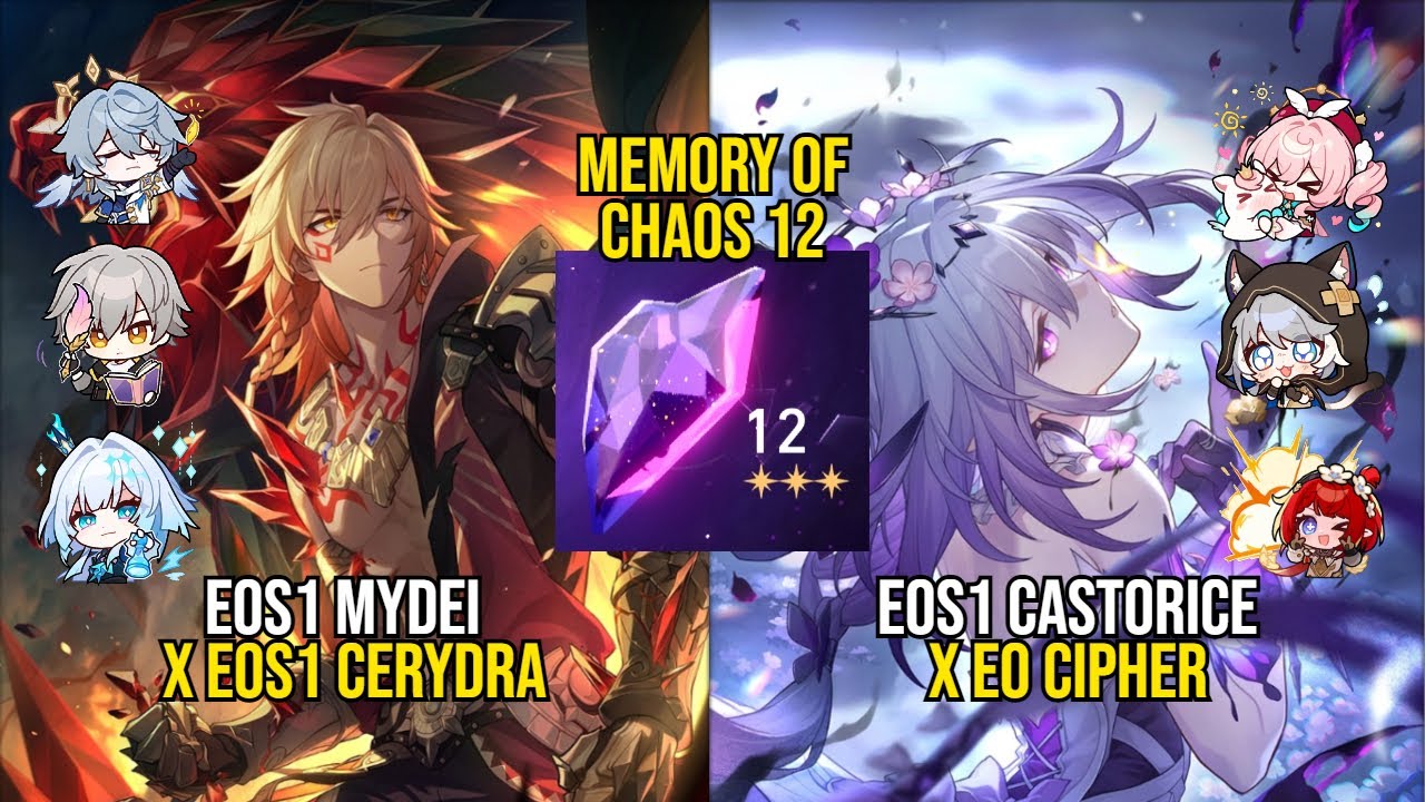 E0S1 Mydei X E0S1 Cerydra & E0S1 Castorice X E0 Cipher | Memory of Chaos 12 | Honkai Star Rail 3.5