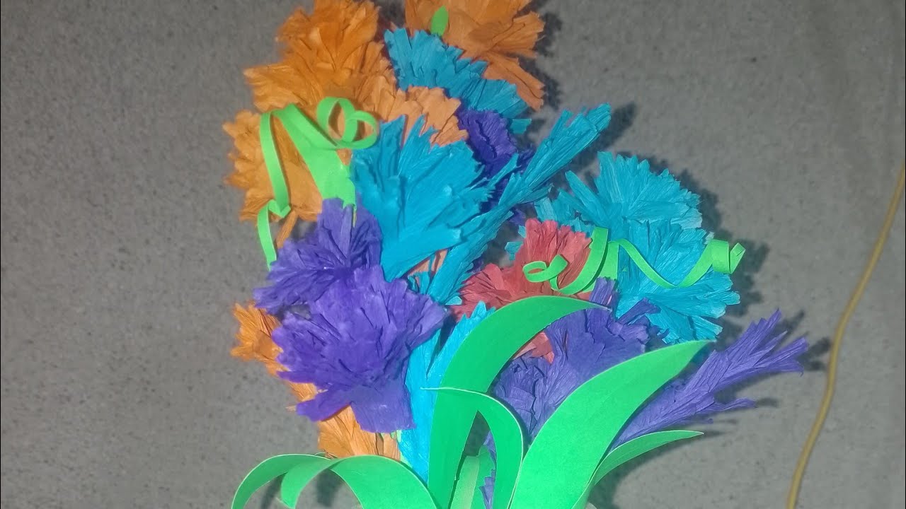 DIY: Color Paper Flowers Making Step by Step | घर की सजावट के लिए