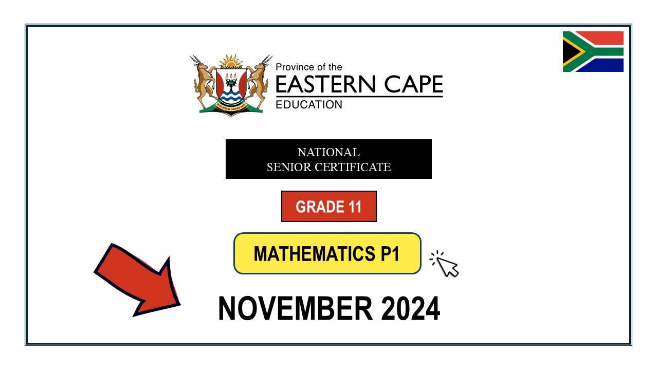 Grade 11 Mathematics Paper 1 November 2024 Eastern Cape