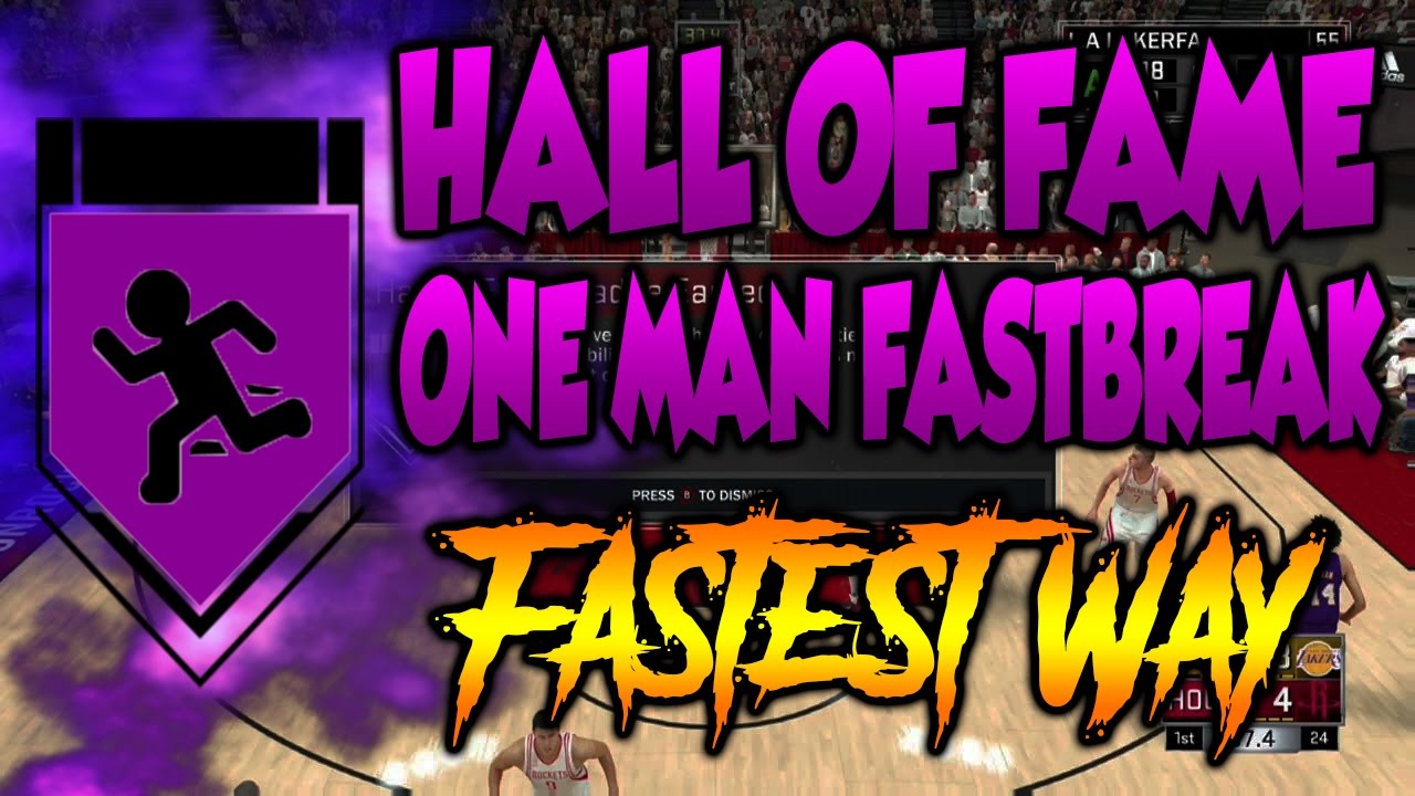 NBA 2K17 *NEW* Hall of Fame (HOF) One Man Fast Break Badge Tutorial!! Fastest Way! After Patch 7!