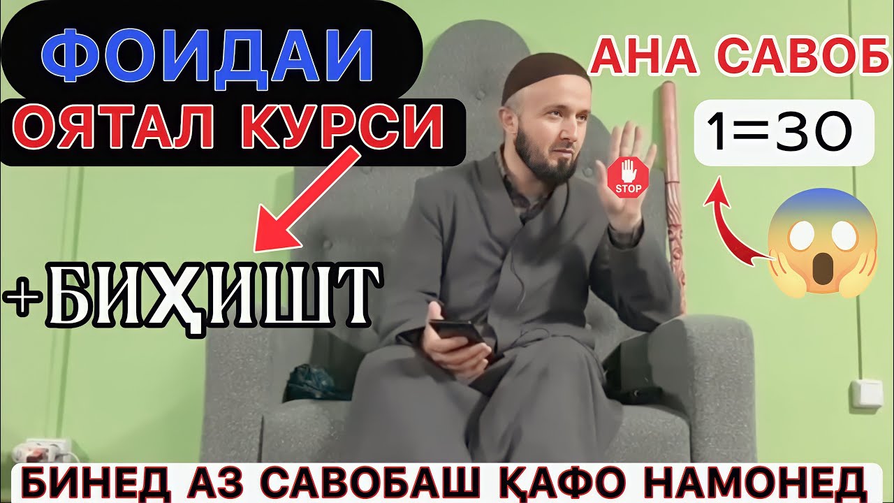 Домулло абдулкодир. Фоидаи ОяталКурси ва салавот гуфтан чӣ савоб дорад?