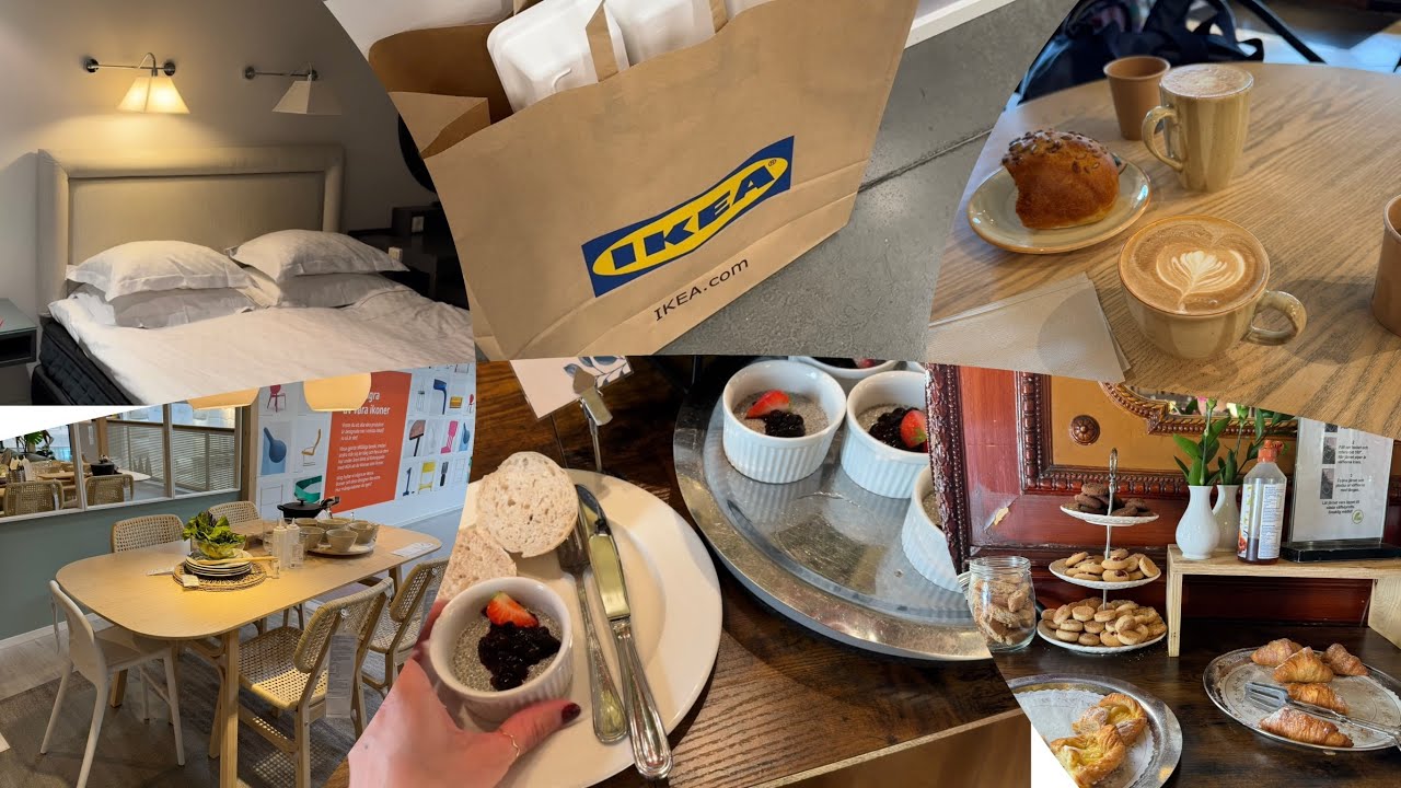 Hotel room tour/ Shopping from IKEA / Hotel breakfast/ Unboxing/ Stockholm vlog/ Silent vlog 🌱