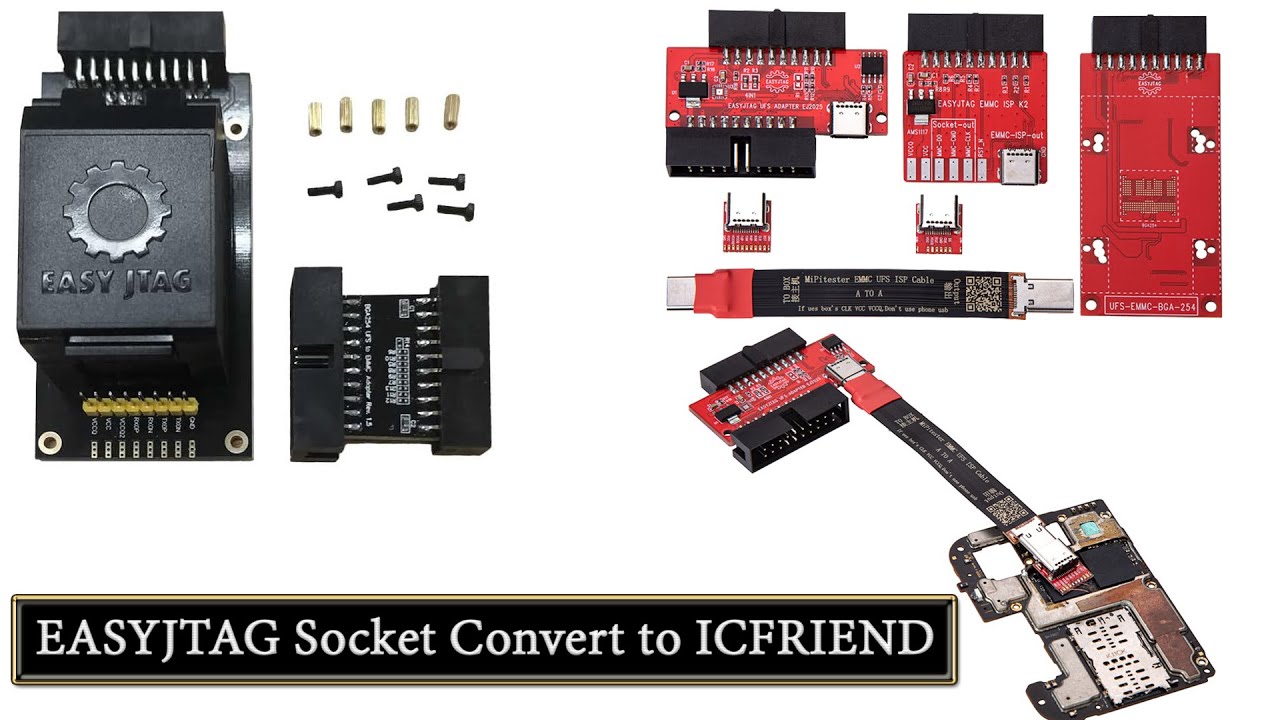 Convert z3x EasyJtag Socket to IC Friend  2025 For eMMC/UFS ISP