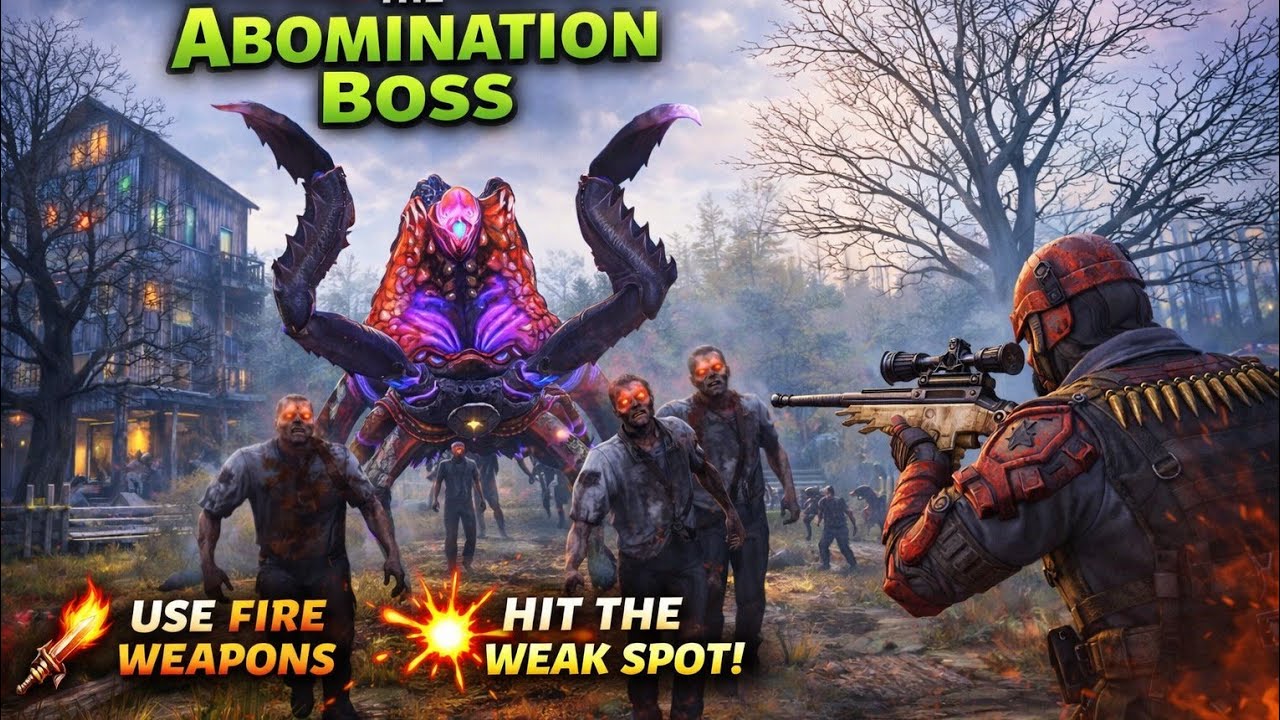 Abomination Boss in codm zombie hard match 