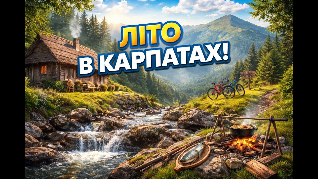 Сімейна подорож у Карпати: ніч у горах, підйом і гірський струмок