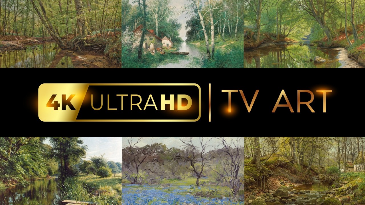 Spring Green Forest Paintings Screensaver  |  Visual Masterpiece NO AI !