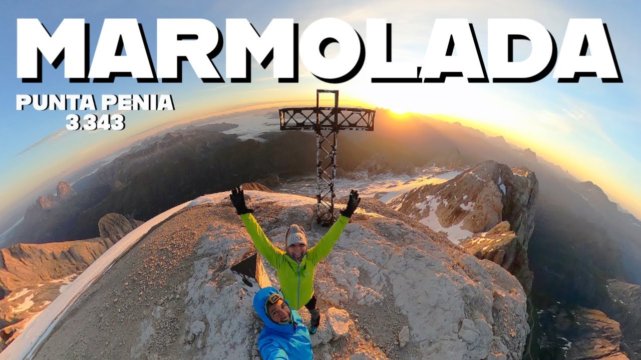 MARMOLADA 🏔 PUNTA PENIA 3.343m - FERRATA CRESTA OVEST E GHIACCIAIO ❄️