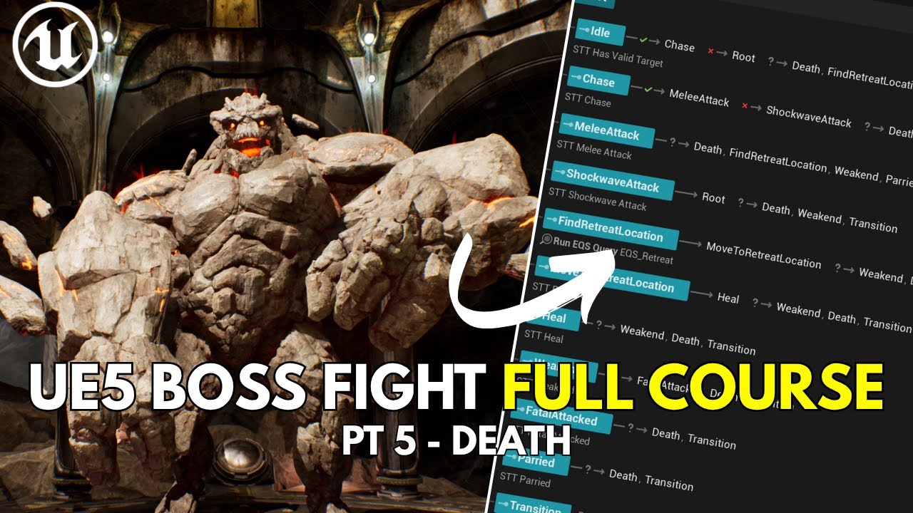 Unreal Engine Boss Fight + State Trees Course - Pt.5 - Death State