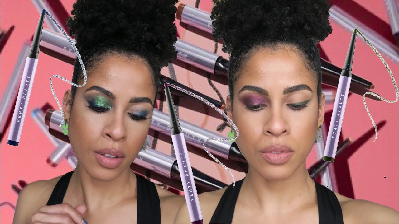 FENTY BEAUTY — Стойкие подводки для глаз Flypencil — Образцы + Демонстрация | kinkysweat