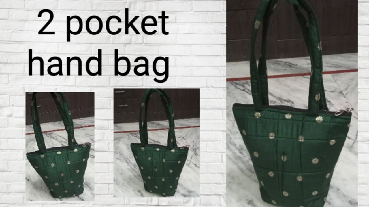 2 pocket hand bag बनाए आसान तरीके से।#silaisikhe #bagsdesigns #bagsdesigns #bagmaking #bag 