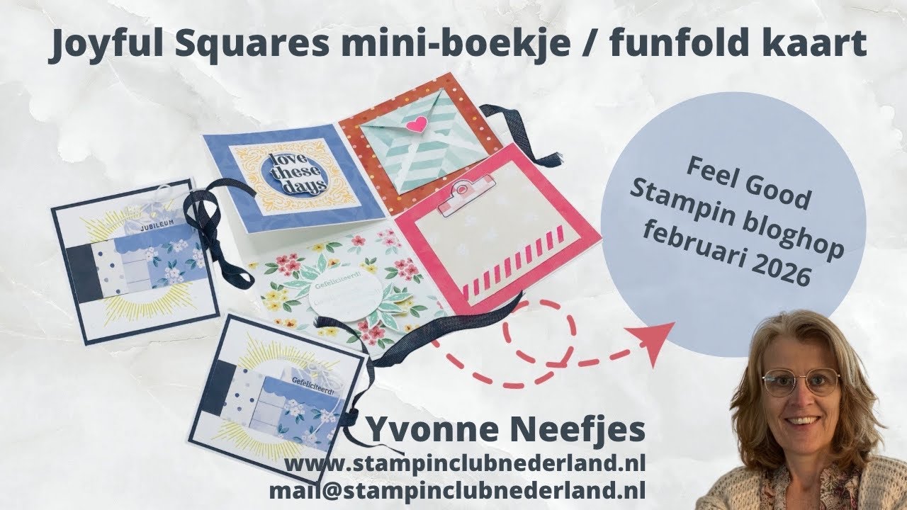 Stampin’ Up! Joyful Squares mini-boekje / funfold kaart