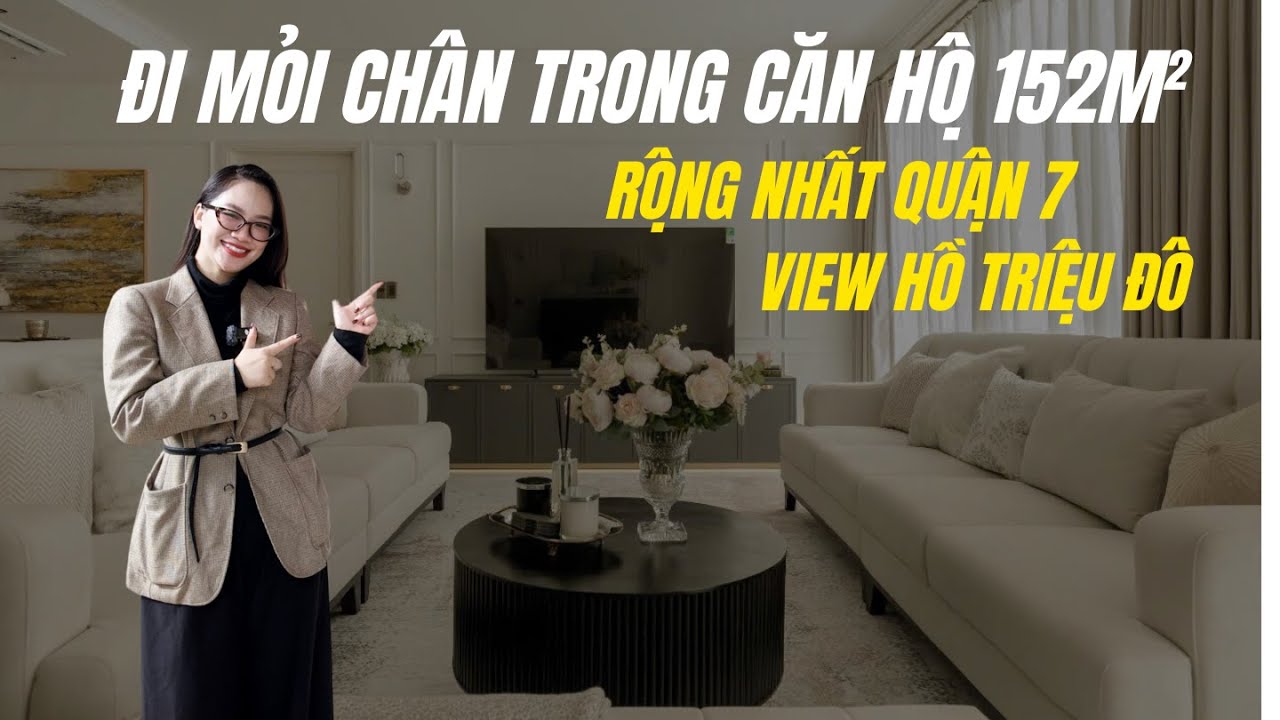 Đi Mỏi Chân Trong Căn Hộ 3PN 152m² Rộng Nhất Quận 7 | View Hồ & City Cực Phẩm | Ascent Lakeside