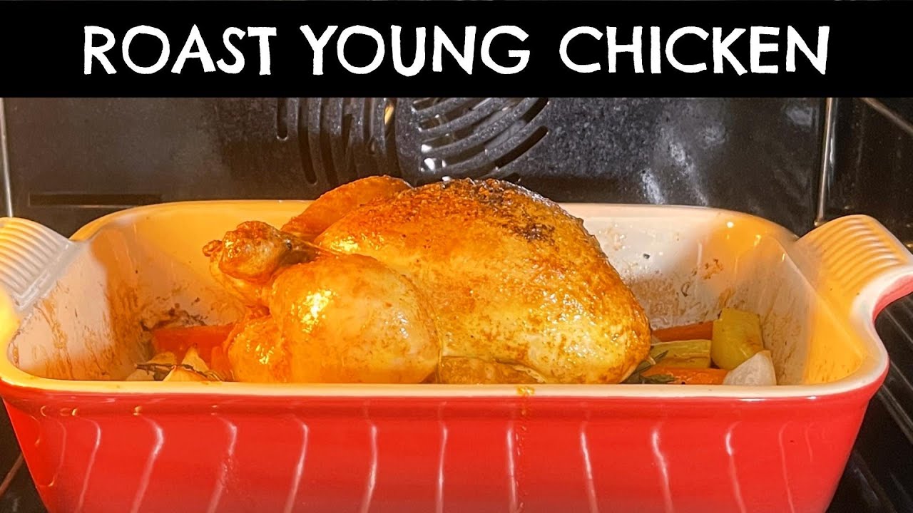 ROAST YOUNG CHICKEN | POUSSIN WITH OVEN VEGETABLES | AxCooking