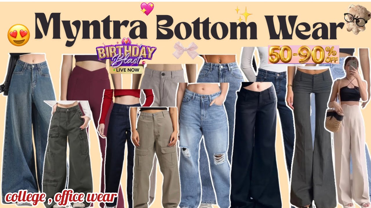 Myntra Bottom Wear Try On Haul | Honest Review | Cargo, Jeans , trousers #myntra #myntra#bottomwear