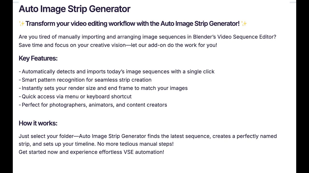 ADD-ON: Auto Image Strip Generator