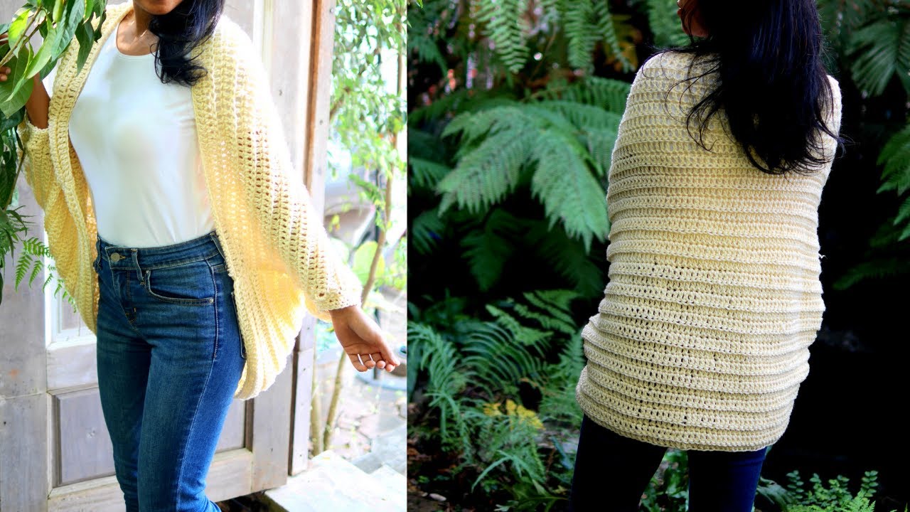 All dc crochet cocoon shrug for beginner |DIY tutorial