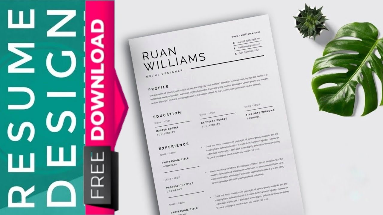 Adobe Illustrator : How to Create a CV/RESUME template in Illustrator | ATS Friendly