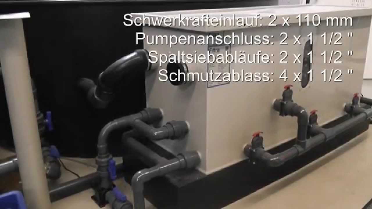 3-Kammerfilter mit Spaltsieb klein