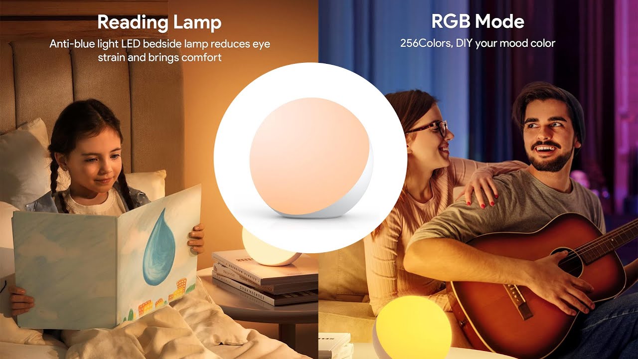 Hifree Touch Lamp, Multicolor Night Light for Kids, Small LED Table Lamp for Bedroom