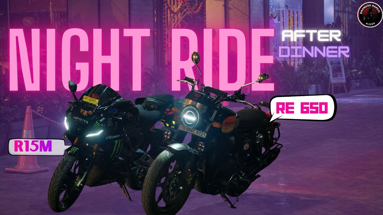 NIGHT RIDE | CALIFORNIA BURRITO | INTERCEPTOR 650 | R15V4M | Dhanush Rapeti Vlogs